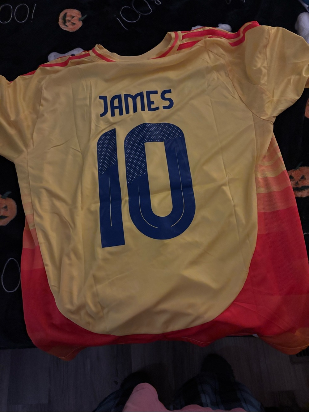 adidas Yellow and Red James #10 Soccer Jersey